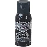 DecoArt SoSoft Fabric Acrylics Paint, 1-Ounce, Lamp Black