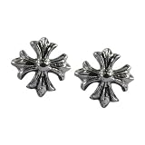 Stud Earrings Sterling Silver - Gothic Suns