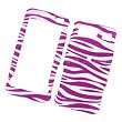 Samsung Omnia I910 (Verizon) Rubberized Snap-on Protector Hard Case Image Cover "Purple & White Zebra" Design