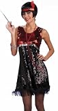 Forum Red Black Sexy Flapper Dress 1920s Halloween Costume