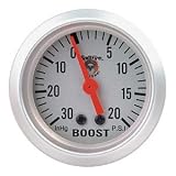 Silver 2 5/8 Boost Meter 30 In. Hg/20PSI