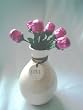 Pink Solid Milk Chocolate Sweetheart Roses Gift Vase (1/2 Doz)