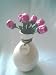 Pink Solid Milk Chocolate Sweetheart Roses Gift Vase (1/2 Doz)
