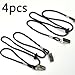 Pack of 4 Adjustable Napkin Clip Lanyard Neck Strap for Elderly/adult/baby