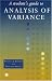 Student's Guide to Analysis of Variance by Maxwell Roberts ISBN 0415165652