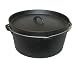 Cajun Cookware Seasoned Cast Iron Camp Pot Without Legs 9 Qt.