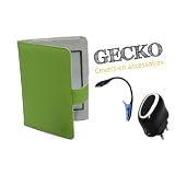 Sparset! Die original GeckoCovers Amazon Kinlde Paperwhite und Amazon Kindle Touch Ereader H�lle Tasche Cover Lederh�lle gr�n /green - Im praktischen Buchstyle! + einem USB Netzteil Lade - Adapter f�r die Steckdose 110-240 Volt / USB-Ladeadapter und eine LED Leselampe von Energizer Book Lite inkl. 2 x CR 2032 Klemmleuchte Buchlicht Leselicht Klemmlicht - Ereader / Ebook DAS SET GIBT ES AUCH MIT EINER SCHWARZEN H�LLE!!!