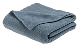Faribault Cathedral Upland Cotton Queen Blanket, Wedgewood