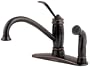 Pfister F0343ALY Brookwood Single Control 3-Hole Kitchen Faucet, Tuscan Bronze