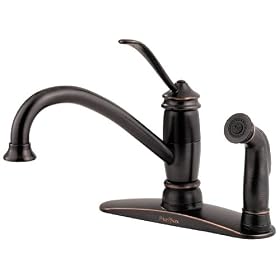 Pfister F0343ALY Brookwood Single Control 3-Hole Kitchen Faucet, Tuscan Bronze