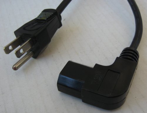 6 foot Right Angle Computer or tv HIGH GRADE AC Power Cord - This powers items that take this style of cord. hubs switch switchs pc power supply printer laser 3 Prong 6Ft Ac Power Cord Cable Plug for Samsung Toshiba LG Sharp Sony Sceptre RCA Panasonic Philips Mitsubishi Magnavox TV LCD Plasma DLP, Acer Asus HP Samsung ViewSonic Dell Compaq Hanns-G LG Planar Monitor , Screen , PS3 , XBOX 360 hospital grade Black color