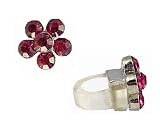 Cell Phone Charm - C31 - Antennae Jewelry - Crystal Flower ~ Fuchsia