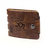 Lookatool Mens Genuine Leather Bifold Wallet Credit ID Card Holder Slim Purse A