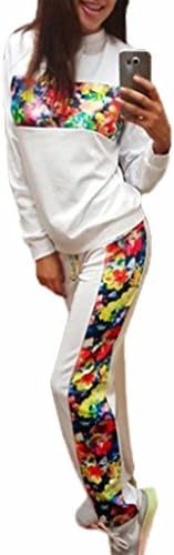 Women's Two Pieces printed Sweat and Pants Outfits Set