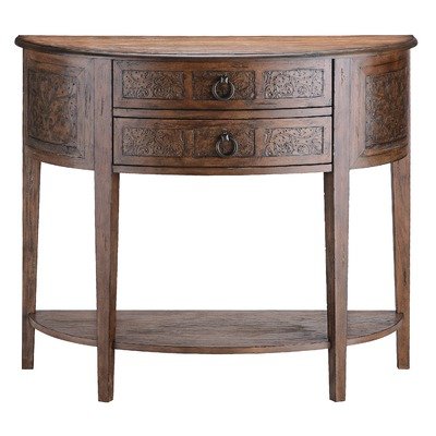 Urban Natural Birch Veneers Demilune Console