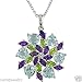 ParisJewelry 8 Carat Peridot, Blue Topaz Amethyst title=