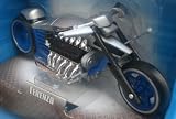 Review Mattel  / Hot Wheels Moto Ferenzo in Blue Bike Scale 1:18