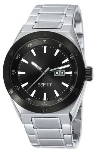 Esprit Herren Metallbanduhr ACCESS BLACK SILVER A.ES101971003