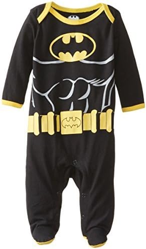 Warner Brothers Baby Baby-Boys Newborn Batman Sleep N Play Coverall with Muscles, Black, 3-6 Months Color: Black Size: 3-6 Months Child, New Born