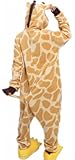 Sunrise Adult Giraffe Onesie Costume Kigurumi Pajamas (Medium, Giraffe)