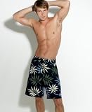 Nautica Big & Tall Malibu Leaf Print Swim Trunk