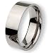 Flat Polished Titanium Ring (8.0 mm) - Sizes 6-13