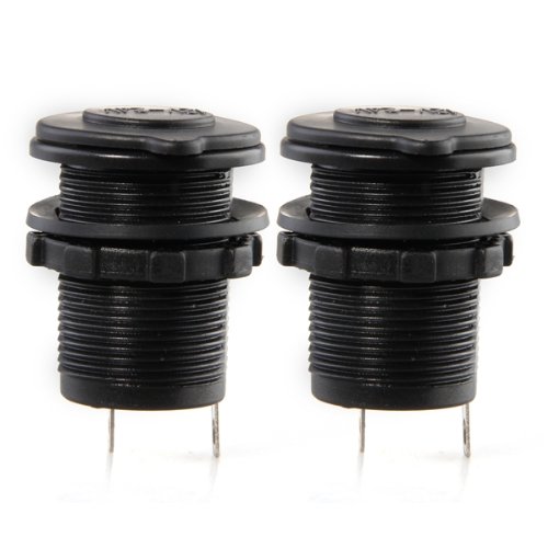 Review 2X Waterproof Motorcycle Car Cigarette Lighter Socket Plug Power Outlet