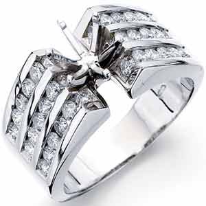 1.21Ct.T.W. Round Diamonds  14Kt. Gold  Diamond Engagement Ring