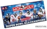 New York Giants Super Bowl 42 Champions Monopoly