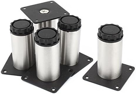 Furniture Adjustable Cabinet Sofa Chair Tea Leg Feet 38mm x 80mm 5 Pcs