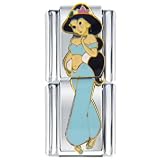 Animal Disney Jasmine Double Licensed Italian Charms Bracelet Link