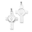 14k Cross with Miraculous Medal Pendant