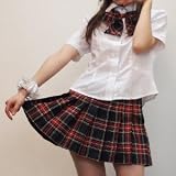 AKB風 Gチェック costume428 コスプレ コスチューム衣装 メイド AKBアキバ 女子高生 セーラー服 紺 m