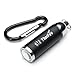 ThorFire LED Keychain Flashlight Mini Pocket EDC Light Torch Tail Click Switch Zoom Adjustable Focus Battery Included, Black KL01
