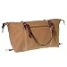 Olive N Figs Brown Denim Mini Weekender/Duffel Bag - 100% Cotton with leather handles