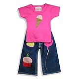Best Selling Tangled - Newborn And Infant Girls Short Sleeve Denim Pant Set, Pink, Blue Shop