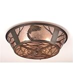 Meyda Tiffany Trout 4 Light Flush Mount