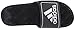 adidas Men's Adissage 2.0 Slides Sandal, Black/Metallic Silver, 9
