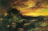 Arizona Sunset Near the Grand Canyon, Art Poster by Thomas Moran, size 30 x 20
