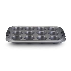 Click here to buy Anolon Advanced Bakeware 12-Cup Muffin Pan by Anolon.