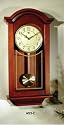 River City Clocks Chiming  Regulator Wall Clock with Swinging Pendulum and Cherry Finish - 24 Inches Tall - Model # 6023C
