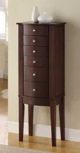Powell Merlot Jewelry Armoire
