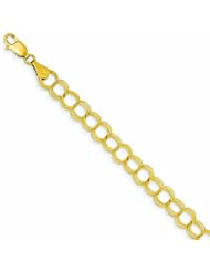 Genuine 14K Yellow Gold Solid Triple Link Charm Bracelet 7 Inches 4 Grams Of Gold 100% Satisfaction Guaranteed.