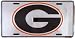 Georgia Bulldogs Silver Metal License Plate