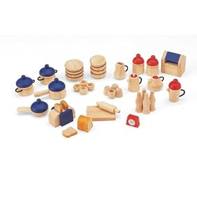 Pintoy Dolls House Wooden Accessory set - Kitchen