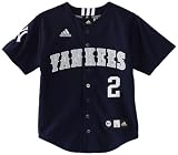 MLB Youth New York Yankees Derek Jeter Team Color Applique Baseball Jersey (Dark Navy, Large)