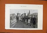 WHEN SUN IS LOW FUNERAL ATHENS c1887 THE GRAPHIC PRINT