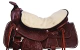 Tough-1 Fleece Seat Cover - Off White - Fits most Western Saddles