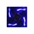 Hiper 120mm Case Fan, Dual Ball Bearing, Blue LED + Clear Frame + Chrome Blades