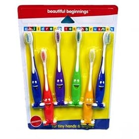 Beautiful Beginnings Pack of 6 Children's Toothbrushes